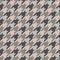 Seamless surface pattern with houndstooth ornament. Classic fashion fabric print. Checked geometric background