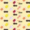 Seamless sushi pattern