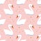 Seamless swan pattern. vector