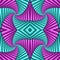 Seamless swirl abstract festive pattern, cyan, magenta. Tiled pattern. Geometric mosaic. Great for tapestry, carpet, blanket,