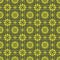 Seamless symmetrical arabic green contrasting pattern with gold decor