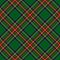 Seamless tartan plaid pattern Christmas in green, red, yellow, black, blue, white. Traditional multicolored dark Stewart check.