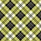 Seamless tartan plaid pattern. Fabric texture checkered design. Yellow dark black stripes on vivid white background eps10