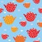 Seamless tea bright pattern