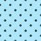 Seamless teal blue polka dot background with dark blue dots