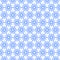 Seamless template with openwork blue flowers, stars, snowflakes