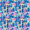 Seamless textile pattern print .Fashion trendy expressive