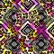 Seamless textile pattern print .Fashion trendy expressive hand