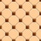 Seamless texture of beige rhombus floor tiles with brown square dots . 3D repeating pattern of ceramic pavement