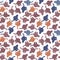 Seamless texture or endless pattern - colored cats. Wallpaper, background for a site or blog, textiles, packaging