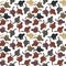 Seamless texture or endless pattern - colored cats. Wallpaper, background for a site or blog, textiles, packaging.