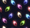 Seamless texture with festive colored lights garlands