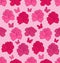 Seamless Texture with flowers Roses and Butterflies, Pink