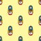 Seamless texture with funny Russian dolls