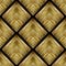 Seamless texture with golden shining rhombuses. Procreate hand drawn pattern