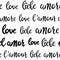 Seamless texture made of word love written on different languages on the transparent background.