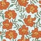 Seamless texture with marigold flowers