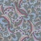 Seamless texture with ornate flowers and leaf