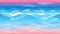 Seamless texture - pastel color early morning sunrise cloudscape over ocean horizon - generative AI