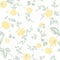 Seamless texture of pastel yellow roses for textiles