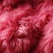 seamless texture pattern of red wool made of artificial fluffy sheep animal fur