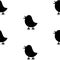 Seamless texture pattern vector cute silhouette chick easy logo