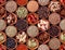 Seamless texture of spices on black