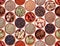 Seamless texture of spices on white