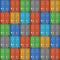 Seamless texture of stacked colorful cargo containers