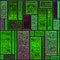 Seamless textured green stained glass panel