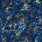Seamless textured marble pattern with gold veins. Luxury golden granite on dark blue background