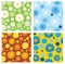 seamless textures of flowers