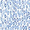 Seamless tie-dyed fabric blue watercolor on white pattern. Hand painted ikat ink style fabric print. Shibori dyeing