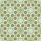 Seamless tile with green and brown pearls and a white lacy pattern