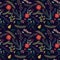 Seamless Tileable Christmas Holiday Floral Background Pattern