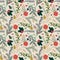 Seamless Tileable Christmas Holiday Floral Background Pattern