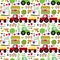 Seamless, Tileable Farming or Gardening Themed Vector Background