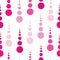 Seamless tileable pattern with circles in pink shades