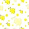 Seamless tileable pattern with yellow lemons - vector illustration