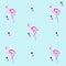 Seamless tileable texture - pink flamingo vector