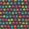 Seamless Tileable Vector Background Pattern with Cute Robots