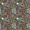 Seamless Tileable Vintage Floral Background Pattern