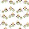 Seamless tiled pattern of birds