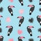 Seamless toucans pattern.