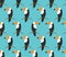 Seamless toucans pattern. Vector tropical background. Toucan icon, Cartoon illustration of toucan vector icon for web, flat style