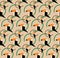 Seamless toucans pattern. Vector tropical background. Toucan icon, Cartoon illustration of toucan vector icon for web, flat style