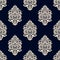 Seamless traditional Asian damask pattern design