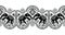 Seamless traditional black and white Asian elephant border design