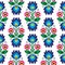 Seamless traditional floral polish pattern - ethnic background