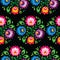 Seamless traditional floral polish pattern - ethnic background